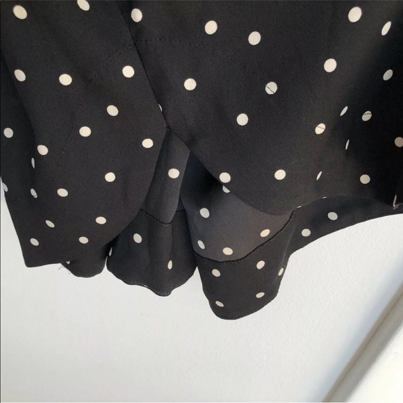 Ann Taylor polka dot shirt dress black and white - Picture 3 of 12